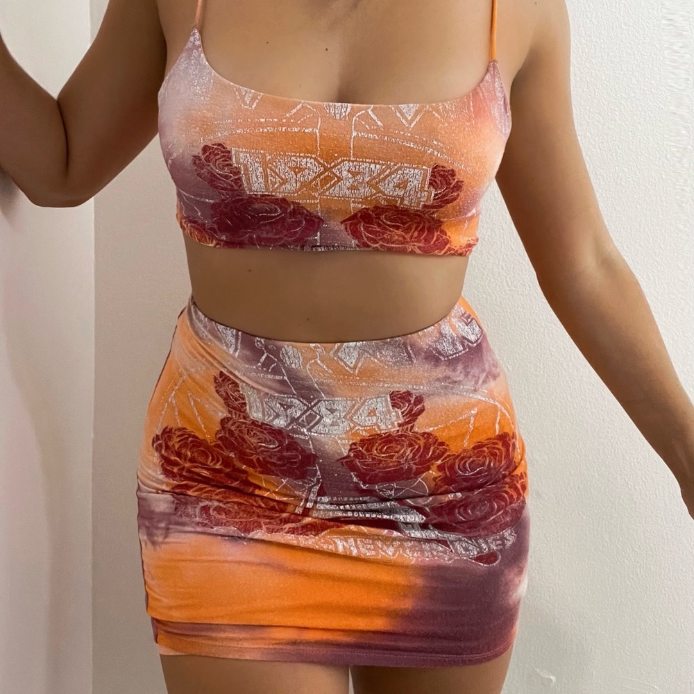 Orange two piece set